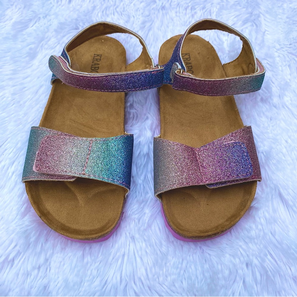 Krabor Metallic Rainbow Sparkle Sandals